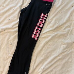 Nike Black Pink Leggings Athletic Stretch